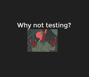 Why not Testing? (April 2016)