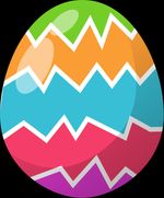 colorful painted easter egg